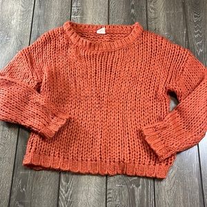 Anthropologie By Together Chunky Knit Orange Sweater Women’s Size Medium